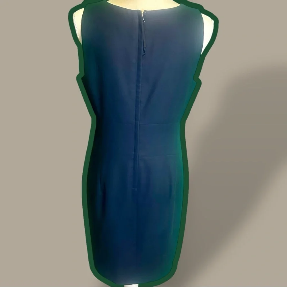 J. Crew Navy Blue ‘Allura’ Sleeveless Shift Dress in Superfine Cotton Size 8